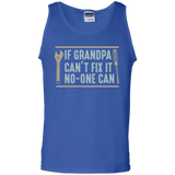 Mens If Grandpa Can't Fix It No-one Can - Father's Day Gift Tank Top - Royal / Small- T-Shirts -TeeEver.com