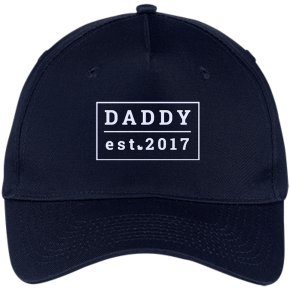 Gift For First Time New Dad To Be - First Father's Day - Five Panel Twill Cap - Navy / One Size- Hats -TeeEver.com