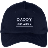 Gift For First Time New Dad To Be - First Father's Day - Five Panel Twill Cap - Navy / One Size- Hats -TeeEver.com