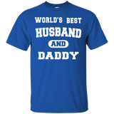 Men's Worlds Best Husband and Daddy Fathers Day T-Shirt - TEEEVER - Royal / S- Short Sleeve -TeeEver.com