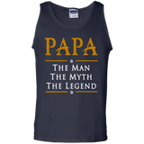 Papa the man myth legend father's day - son gift Tank Top - TEEEVER - Navy / S- T-Shirts -TeeEver.com