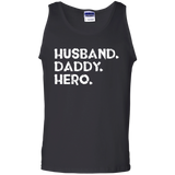 Men's Husband daddy hero - gift dad or husband father's day Tank Top - TEEEVER - Black / S- Sleeveless -TeeEver.com