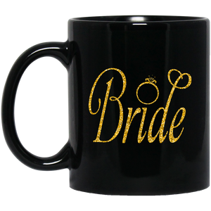 Womens Bride - Bachelorette Party Faux Gold With Ring MUGS