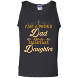 Proud Dad Of A Smartass Daughter - An Awesome Father Tank Top - TEEEVER - Black / S- Sleeveless -TeeEver.com