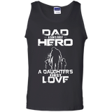 dad and a son first hero a daughter first love mom Tank Top - TEEEVER - Black / S- Sleeveless -TeeEver.com