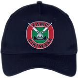 camp a boat race to reach the symbol KIKIWAKA - Five Panel Twill Cap - Navy / One Size- Hats -TeeEver.com