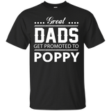 Great Dads get Promoted to Poppy Father's day T-Shirt - TEEEVER - Black / S- T-Shirts -TeeEver.com