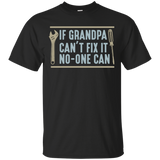 Mens If Grandpa Can't Fix It No-one Can - Father's Day Gift T-Shirt - Black / Small- T-Shirts -TeeEver.com