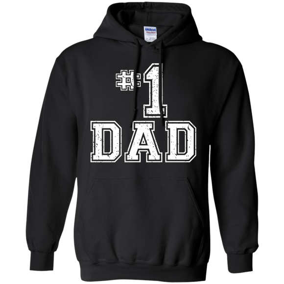 #1 Dad Number One Father's Day Vintage Style Hoodie - TEEEVER - Black / S- Hoodies -TeeEver.com