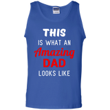 This is what an Amazing dad looks like Tank Top - TEEEVER - Royal / S- Sleeveless -TeeEver.com