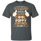 Men's Super Cool Poppy Fathers Day gifts for Poppy T-Shirt - TEEEVER - Dark Heather / S- Short Sleeve -TeeEver.com
