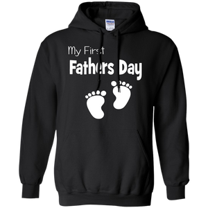 Papa First Fathers Day Dad Hoodie - TEEEVER - Black / S- Hoodies -TeeEver.com