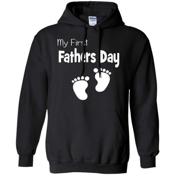 Papa First Fathers Day Dad Hoodie - TEEEVER - Black / S- Hoodies -TeeEver.com