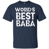 Worlds Best Baba - Fathers Day Gift Muslim Dad Husband - T-Shirt - TEEEVER - Navy / S- Short Sleeve -TeeEver.com