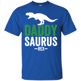 Men's Men's Daddysaurus Rex  - Funny Father's Day T-Shirt - TEEEVER - Royal / S- Short Sleeve -TeeEver.com