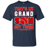 That's My GRANDSON Out There Baseball Mimi Gigi Papa T-Shirt - TEEEVER - Navy / S- Short Sleeve -TeeEver.com