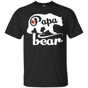 Papa Bear - Father's Day - papa - father day gift T-Shirt - TEEEVER - Black / S- Short Sleeve -TeeEver.com