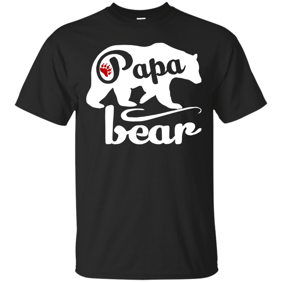 Papa Bear - Father's Day - papa - father day gift T-Shirt - TEEEVER - Black / S- Short Sleeve -TeeEver.com