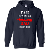 This is what an Amazing dad looks like Hoodie - TEEEVER - Navy / S- Hoodies -TeeEver.com