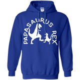 Mens Mens Papasaurus Rex Daddy Saurus Hoodie - TEEEVER - Royal / S- Sweatshirts -TeeEver.com