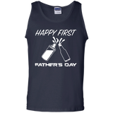 Happy first fatherday, father's day gift - Tank Top - TEEEVER - Navy / S- Sleeveless -TeeEver.com