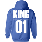 Dad and son matching, King and Prince - Hoodie back - TEEEVER - Royal / S- Hoodies -TeeEver.com