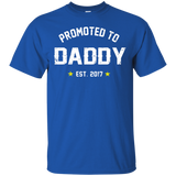 Men's Promoted To Daddy - Gift For New Dad Est 2017 T-Shirt - TEEEVER - Royal / S- Short Sleeve -TeeEver.com