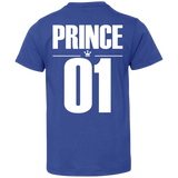 Dad and son matching, King and Prince - Youth Jersey Tee back - TEEEVER - Royal / YXS- T-Shirts -TeeEver.com