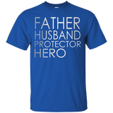 father's day - Father Husband Protector Hero T-Shirt - TEEEVER - Royal / S- Short Sleeve -TeeEver.com