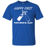 Happy first fatherday, father's day gift - T-Shirt - TEEEVER - Royal / S- Short Sleeve -TeeEver.com