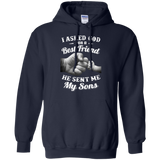 I Asked God For A Best Friend He Sent Me My Son Dad Hoodie - TEEEVER - Navy / S- Sweatshirts -TeeEver.com