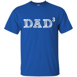 Men's Dad3 Three Kids Father's Day Father of Three T-Shirt - TEEEVER - Royal / S- Short Sleeve -TeeEver.com