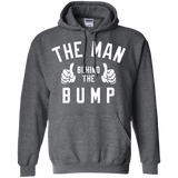 Men's The Man Behind The Bump Men's - New Father Pregnancy - Hoodie - TEEEVER - Dark Heather / S- Hoodies -TeeEver.com