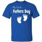 Papa First Fathers Day Dad T-Shirt - TEEEVER - Royal / S- Short Sleeve -TeeEver.com