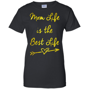 Mom Life is the best life - Great Mother's and Father's Day Ladies T-Shirt - Teeever.com - Black / XS- Short Sleeve -TeeEver.com