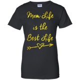 Mom Life is the best life - Great Mother's and Father's Day Ladies T-Shirt - Teeever.com - Black / XS- Short Sleeve -TeeEver.com