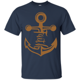 Anchored Faith, Black Lives Matter,Father's Day T-Shirt - Navy / S- Short Sleeve -TeeEver.com