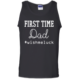 Men's First Time Dad - Dad to Be Fathers Day Gift Funny Tank Top - TEEEVER - Black / S- Sleeveless -TeeEver.com