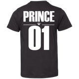 Dad and son matching, King and Prince - Youth Jersey Tee back - TEEEVER - Black / YXS- T-Shirts -TeeEver.com