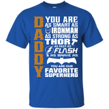 6TN Mens Daddy Superhero T-Shirt - TEEEVER - Royal / S- Short Sleeve -TeeEver.com