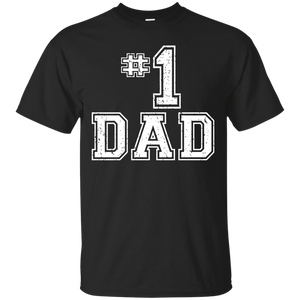 #1 Dad Number One Father's Day Vintage Style T-Shirt - TEEEVER - Navy / S- Short Sleeve -TeeEver.com