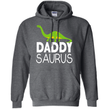 Daddy Saurus Dinosaur - Matching Family Tribe Dad Father - Hoodie - TEEEVER - Dark Heather / S- Hoodies -TeeEver.com