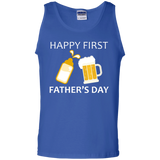 Happy first Father's Day Tank Top - TEEEVER - Royal / S- Sleeveless -TeeEver.com