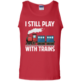 CUTE I STILL PLAY WITH TRAINS - Father's Day Gift Tank Top - Teeever.com - Red / S- Sleeveless -TeeEver.com