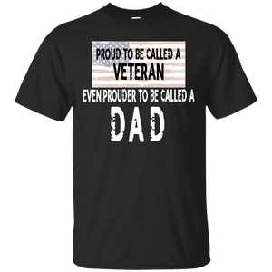 Men's Proud to be a Veteran and Dad Father's Day Gift T-Shirt - TEEEVER - Black / S- Short Sleeve -TeeEver.com