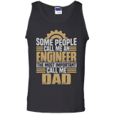 Great Gifts For Father's Day. Funny - For Engineer Dad Tank Top - TEEEVER - Black / S- Sleeveless -TeeEver.com