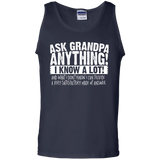 Men's Ask Grandpa Anything - Funny Gift for Father's Day Tank Top - TEEEVER - Navy / S- T-Shirts -TeeEver.com