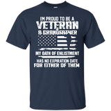 Veteran Proud To Be A Veteran A Grandfather T-Shirt - TEEEVER - Navy / S- T-Shirts -TeeEver.com