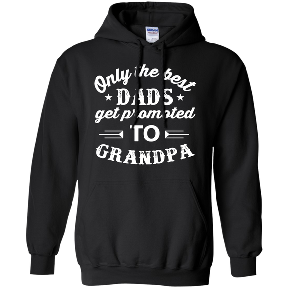 Men's Only The Best Dads Get Promoted To Grandpa Hoodie - TEEEVER - Black / S- Hoodies -TeeEver.com