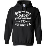 Men's Only The Best Dads Get Promoted To Grandpa Hoodie - TEEEVER - Black / S- Hoodies -TeeEver.com